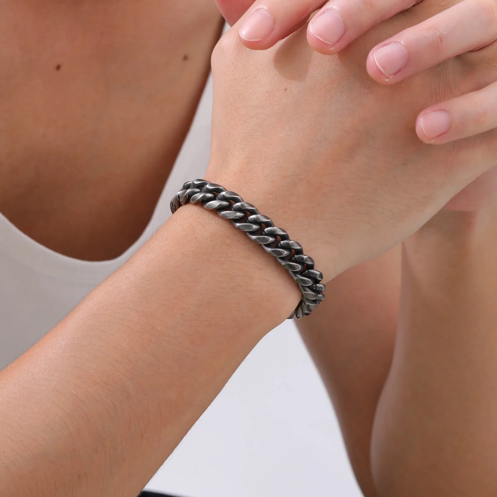 Stainless Steel Vintage Bracelet Close-Up