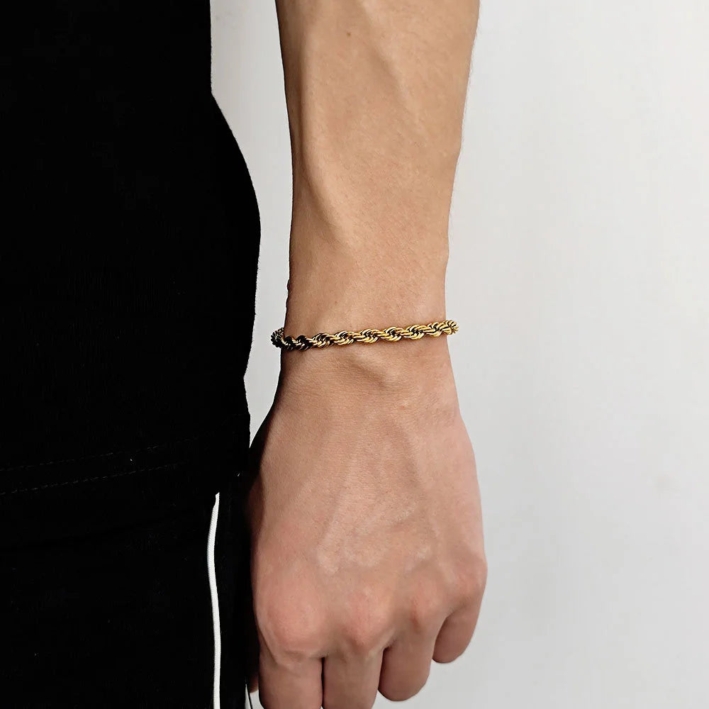 Gold Stainless Steel Bracelet for Men