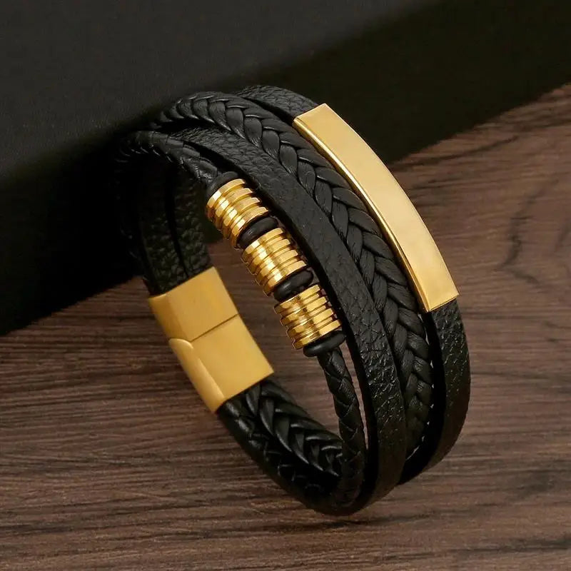 Braided Leather Bracelet for Men